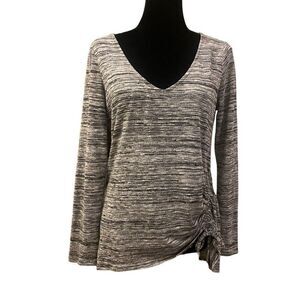 White House Black Market Gray Long Sleeve Lightweight Sweater Sz‎ M
